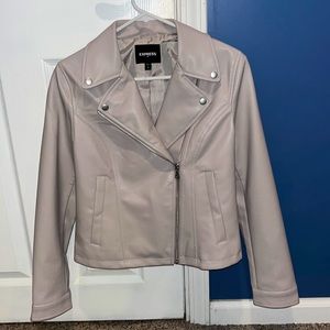 Light grey leather jacket